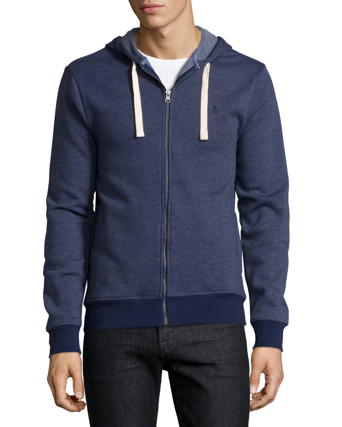 Original Penguin Zipup Hoodie in Blue for Men Lyst