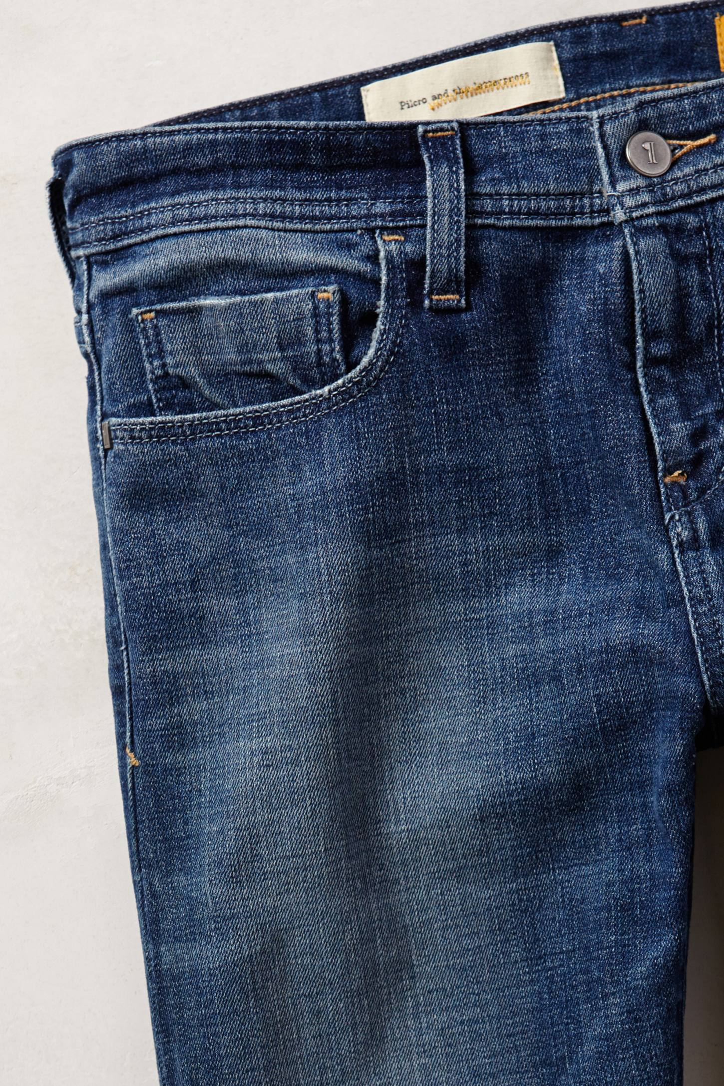 Pilcro Hyphen Patched Jeans in Blue | Lyst