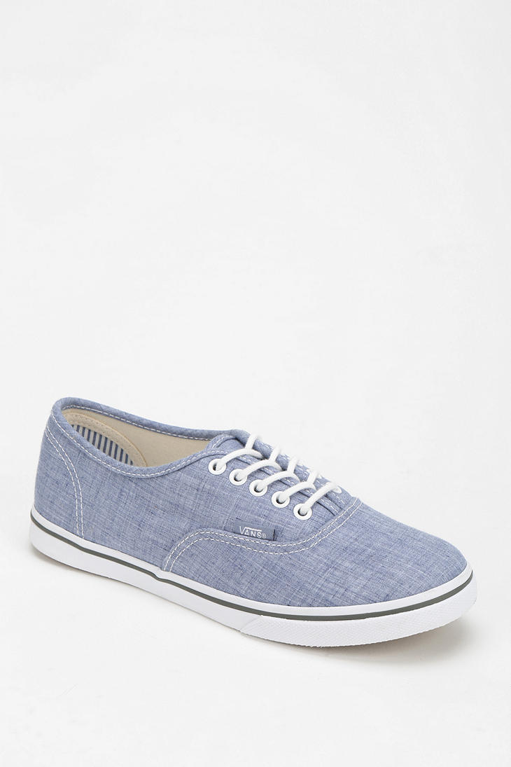 Lyst - Vans Authentic Lo Pro Chambray Womens Lowtop Sneaker in Blue