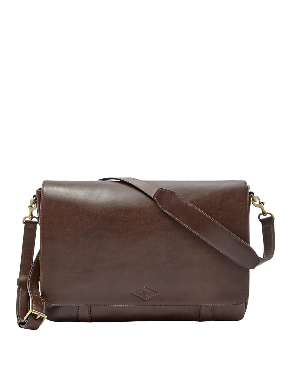 Lyst - Fossil Leather Messenger Bag in Brown for Men