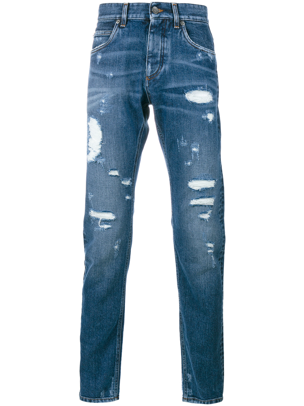 Lyst - Dolce & Gabbana Distressed Jeans in Blue for Men