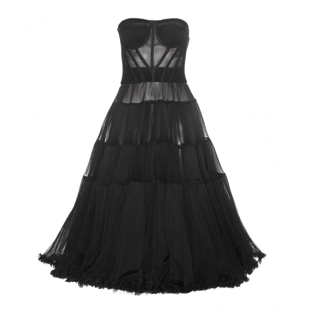 Dolce & Gabbana Net Tulle Dress in Black - Lyst