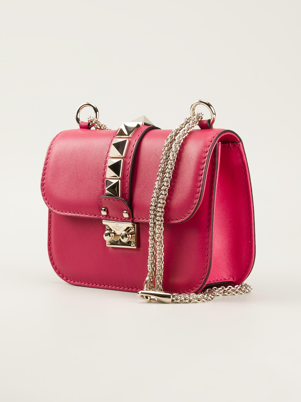 Lyst - Valentino Glam Lock Shoulder Bag in Pink