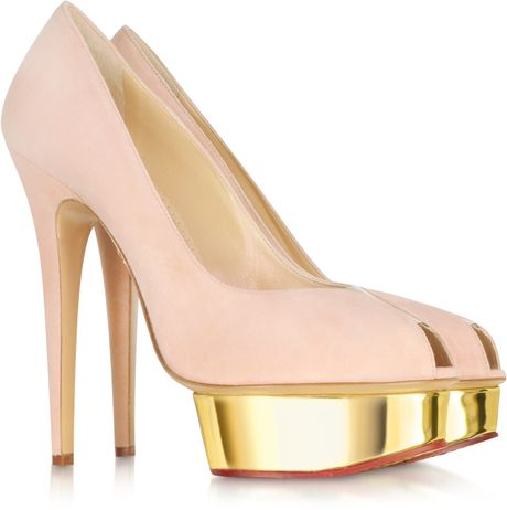 blush platform pumps