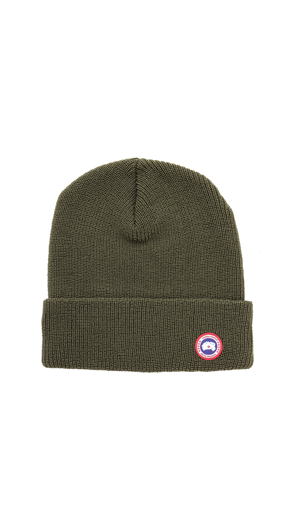 Canada Goose victoria parka outlet discounts - Canada goose Logo Patch Beanie in Green for Men | Lyst