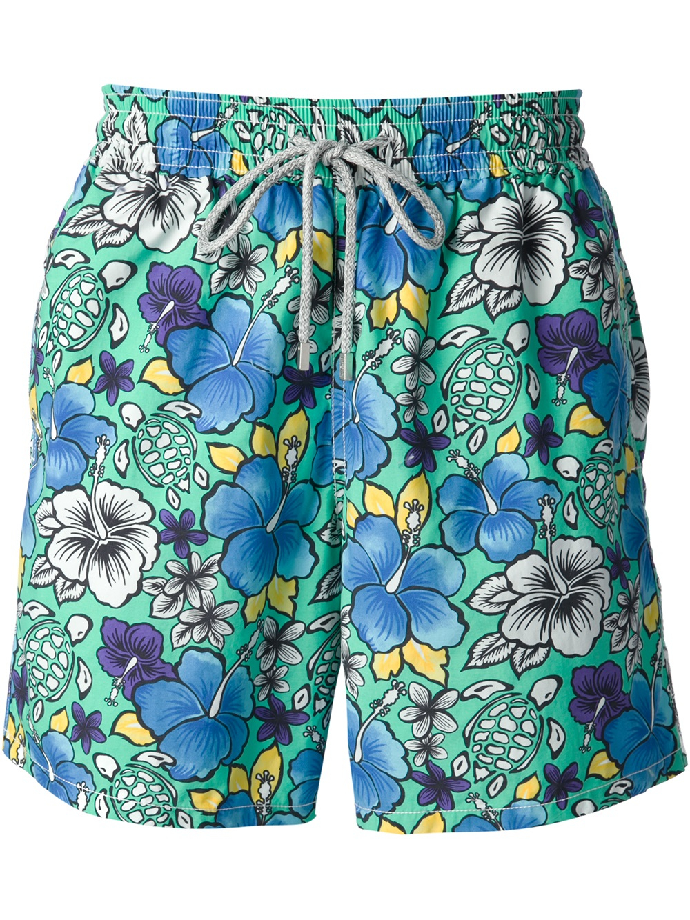 Vilebrequin Floral and Turtle Print Swim Shorts in Green for Men | Lyst