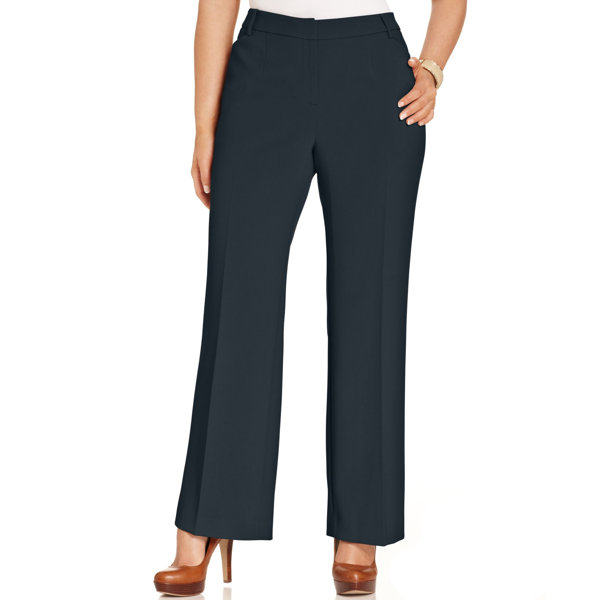 Lyst - Jones New York Collection Plus Size Modern Fit Wide-leg Pants in ...