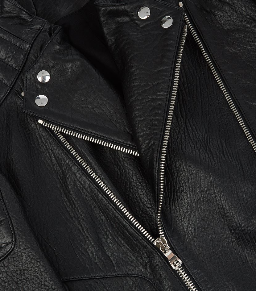 Balmain Shearling Biker Jacket in Black for Men | Lyst