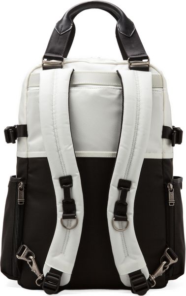 Tumi Alpha Bravo Lejeune Backpack Tote in Black White in White (White ...