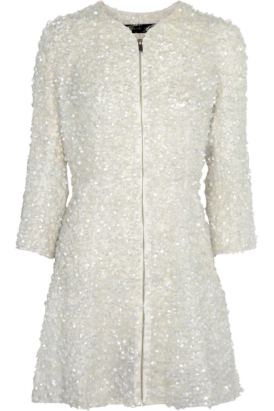 Theyskens' theory Manie Sequined Organza Coat Dress in White | Lyst