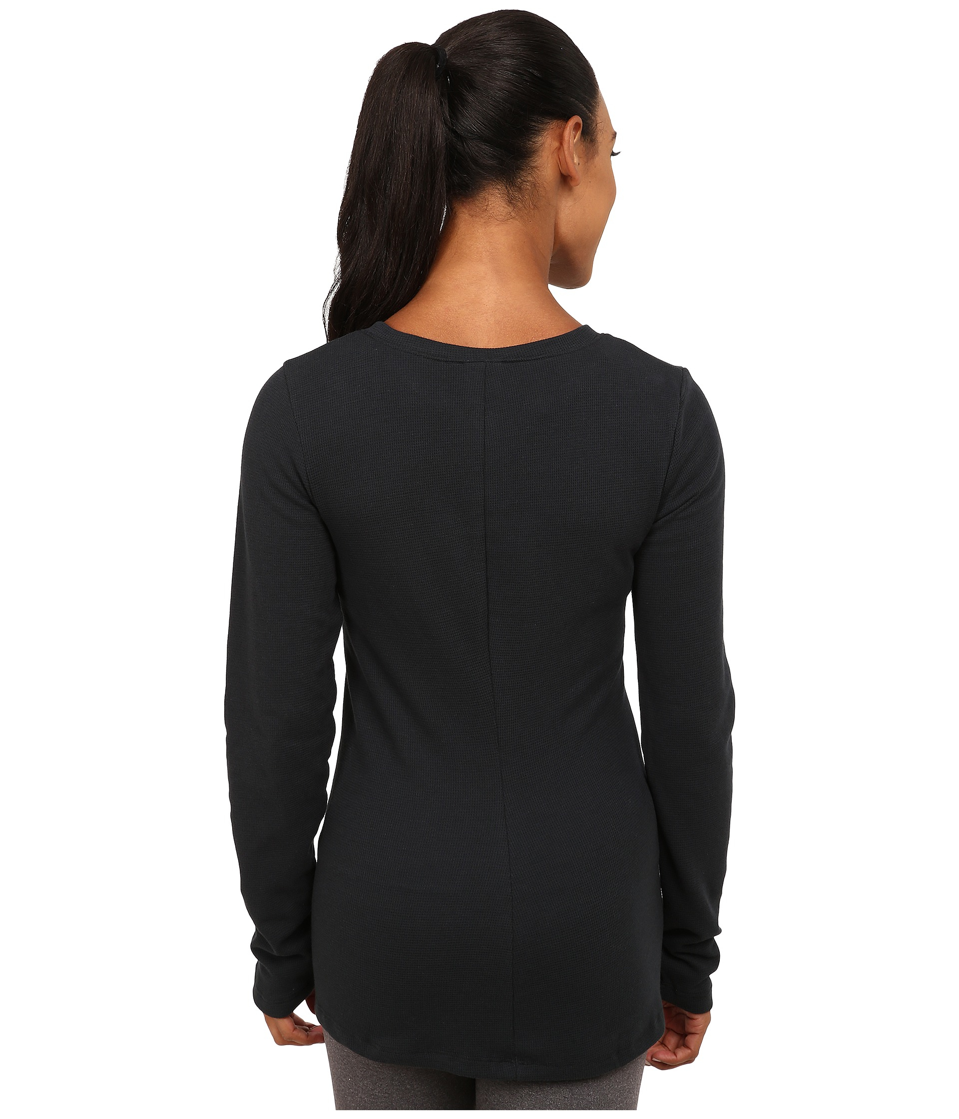 Under Armour Ua Cozy Waffle Long Sleeve in Black - Lyst