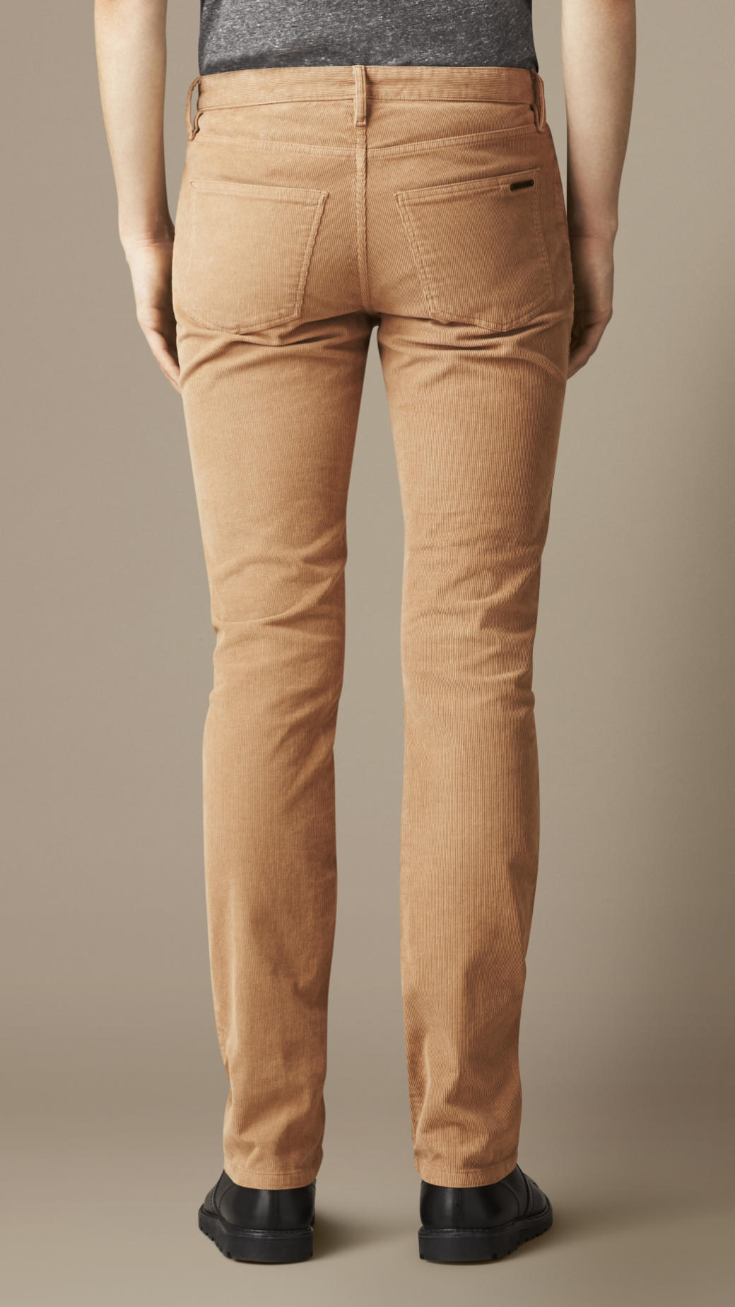 Lyst - Burberry Slim Fit Corduroy Trousers in Brown for Men