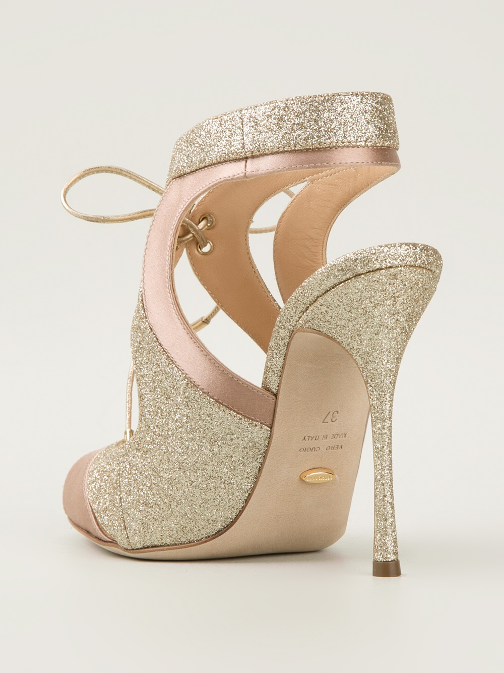 sergio rossi sequin slingback sandals