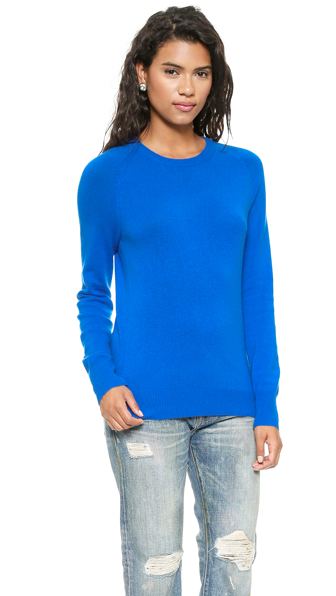 Lyst - Equipment Sloane Cashmere Crewneck Sweater Electric Blue in Blue