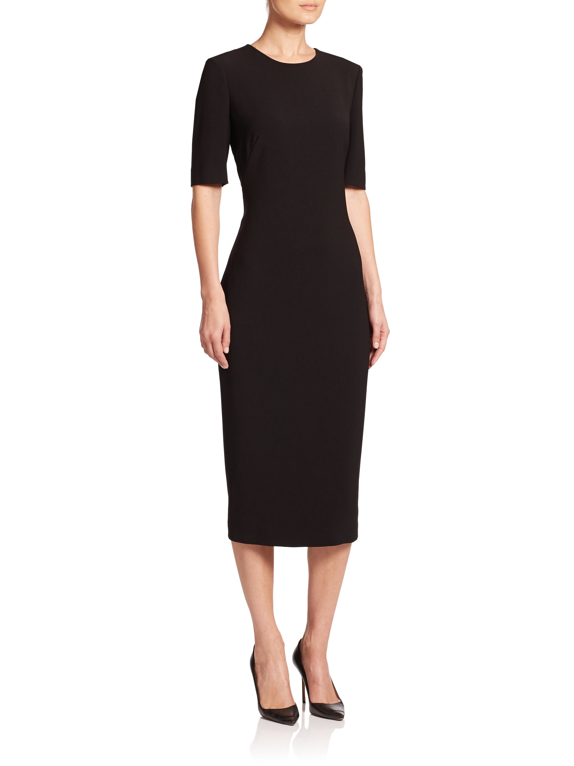 Black sheath dresses with elbow length sleeves pants brighton