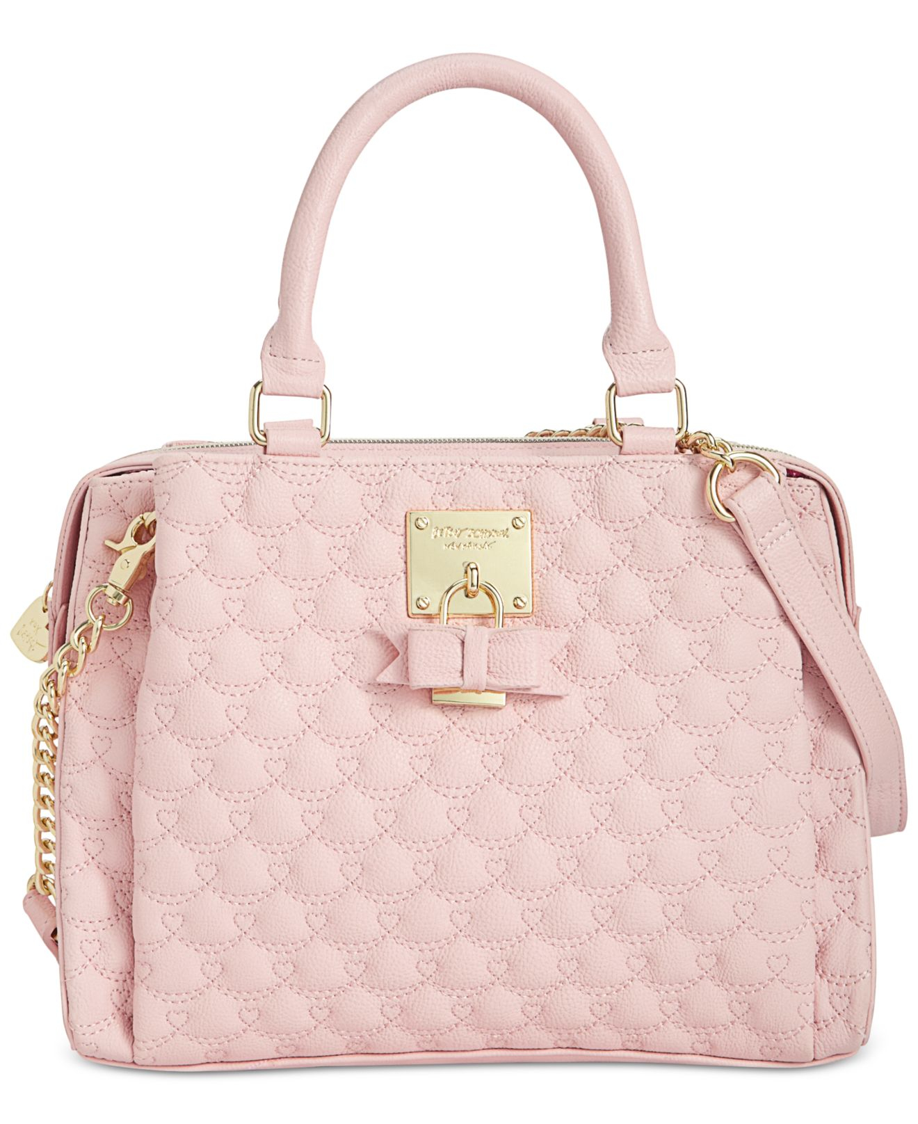 Lyst - Betsey Johnson Triple Compartment Satchel in Pink