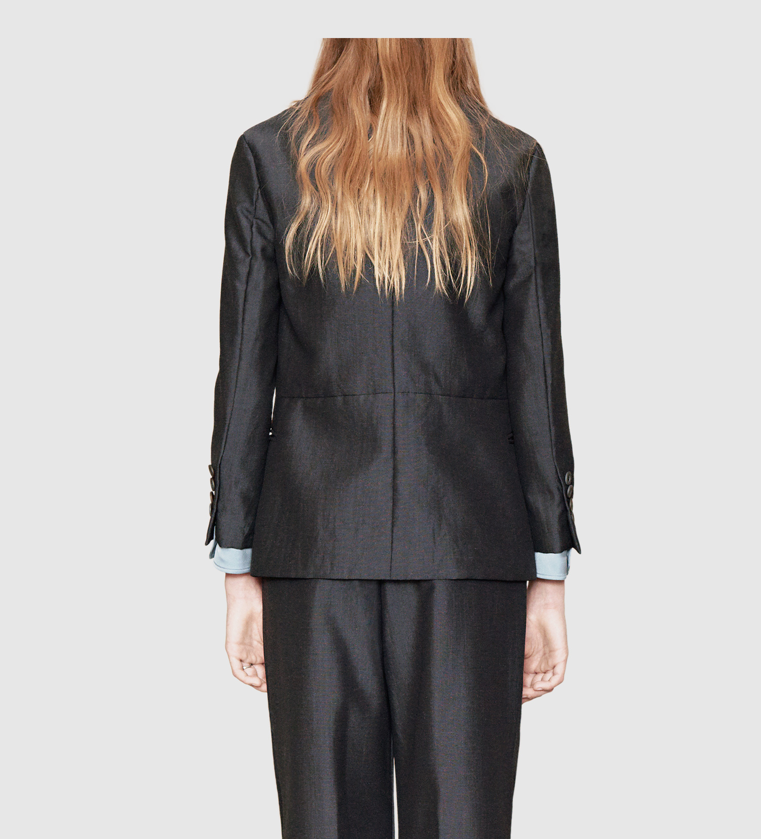 Gucci Grey MÃ©lange Wool Mohair Jacket in Gray | Lyst