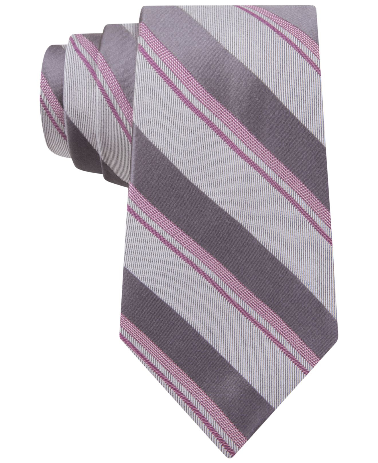 Lyst - Michael Kors Michael Remembrance Stripe Tie in Gray for Men