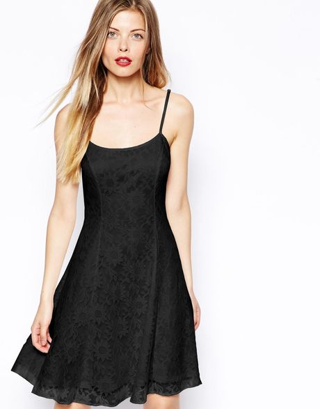 Asos Sundress in Lace in Black | Lyst