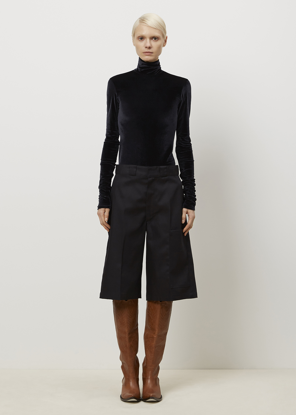 Vetements Black Velvet Turtleneck Lyst