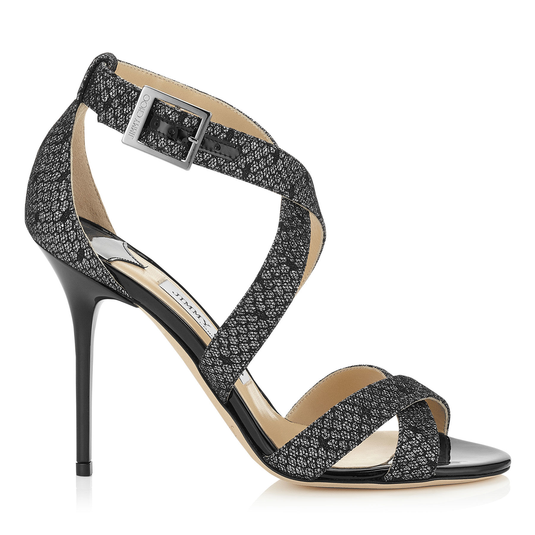 Jimmy choo 'lottie' Sandals in Silver (NUDE & NEUTRALS) | Lyst