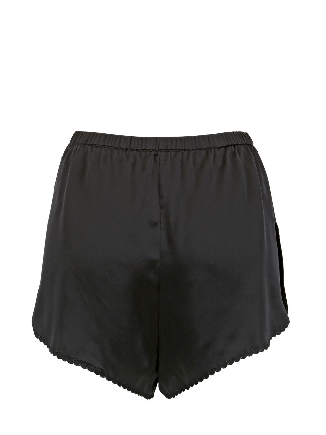 Morgan lane Taffy O'neil Embroidered Silk Shorts in Black | Lyst