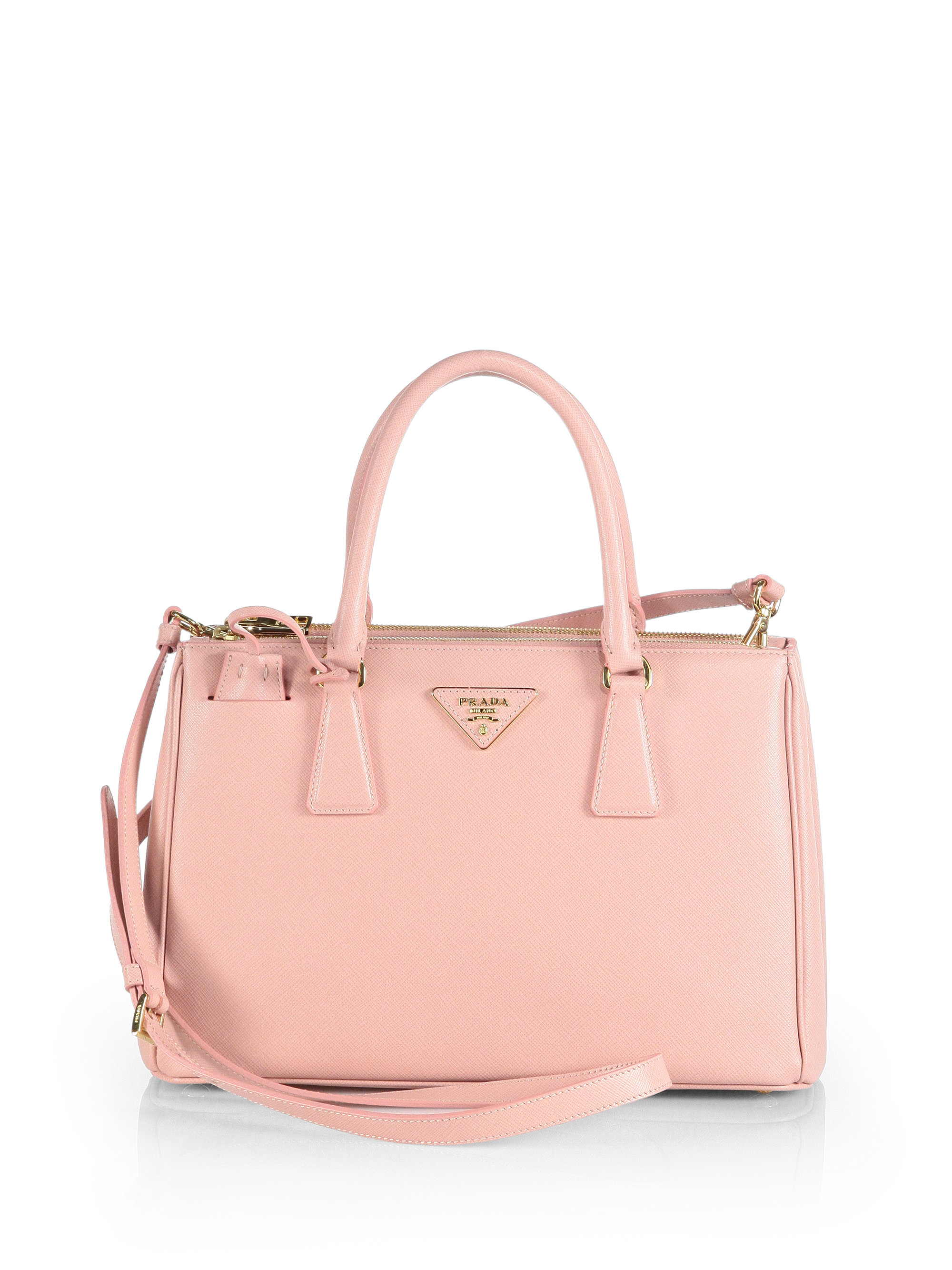 Lyst - Prada Saffiano Lux Small Tote in Pink