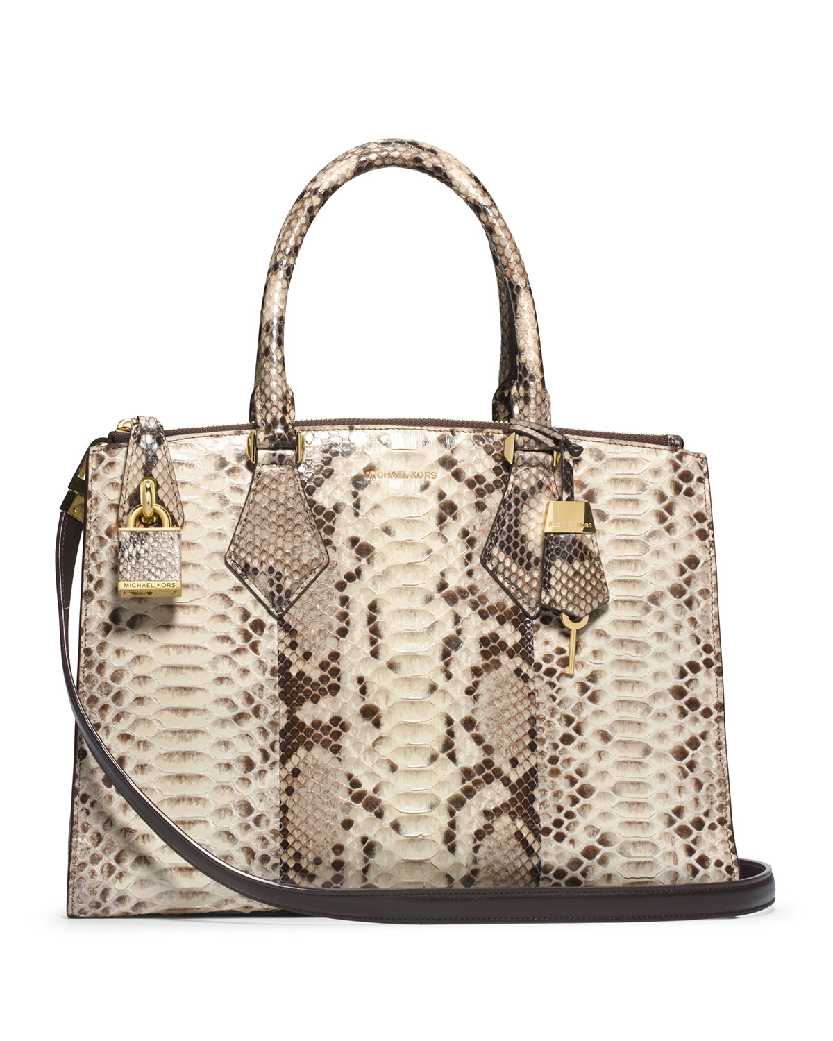 michael kors white snakeskin purse