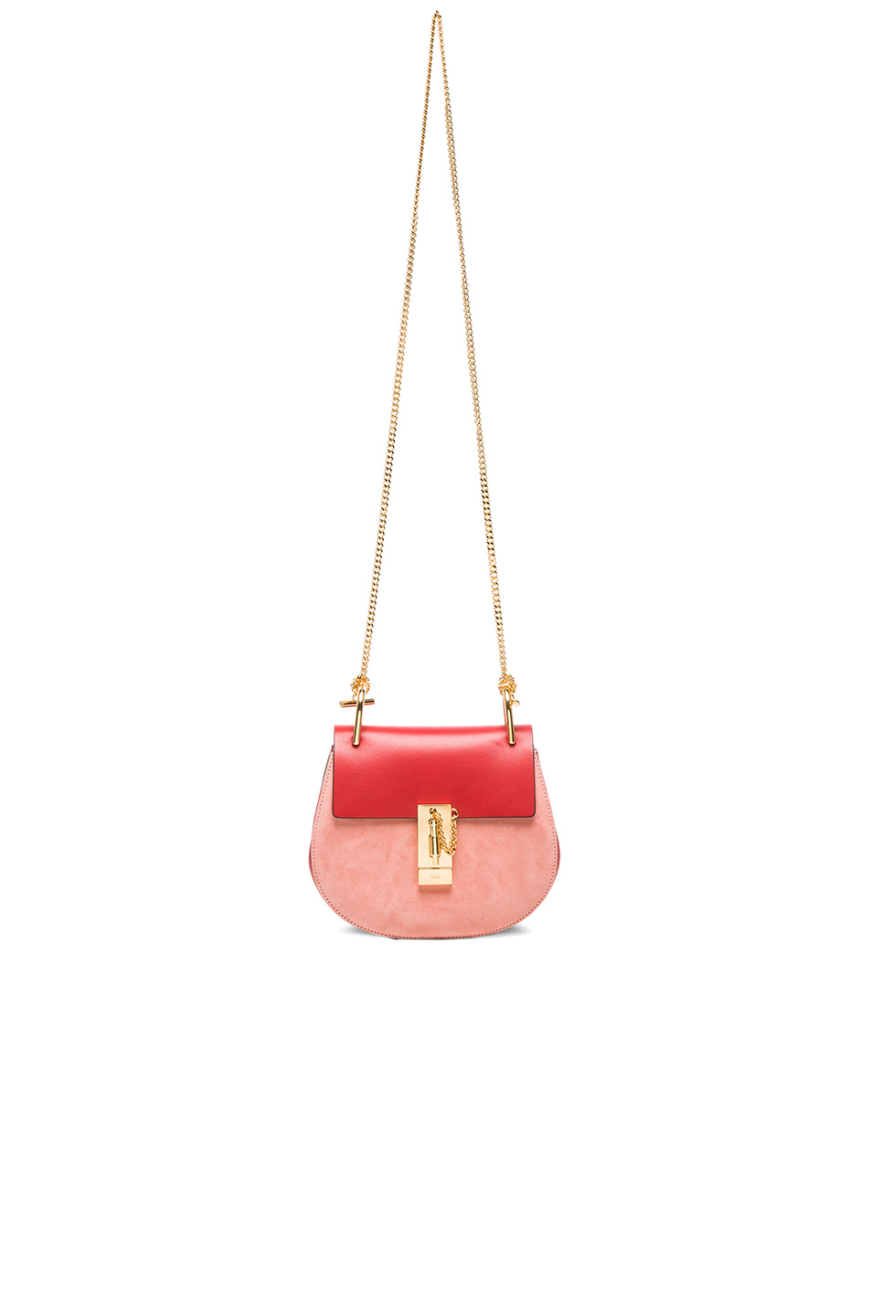 chloe wallets and purses - Chlo Mini Drew Leather \u0026amp; Suede Bag in Red (Red,Pink) | Lyst