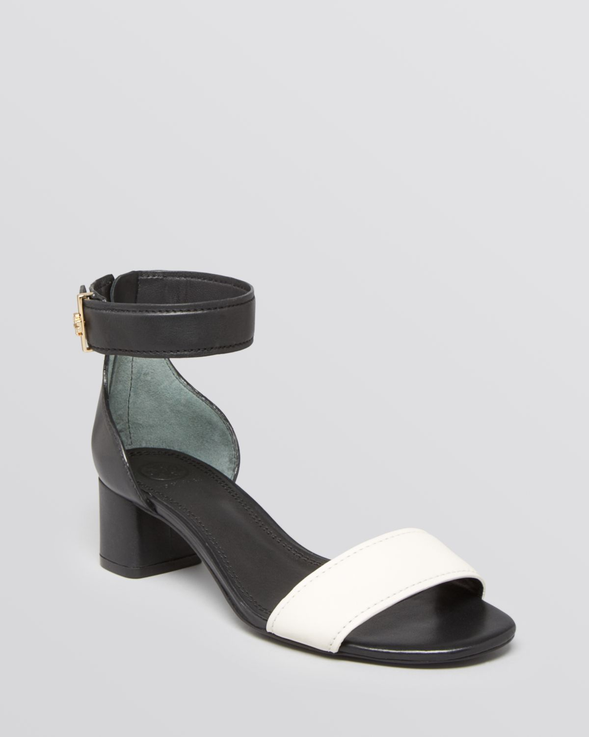 Lyst - Tory Burch Ankle Strap Sandals Tana Block Heel in Black