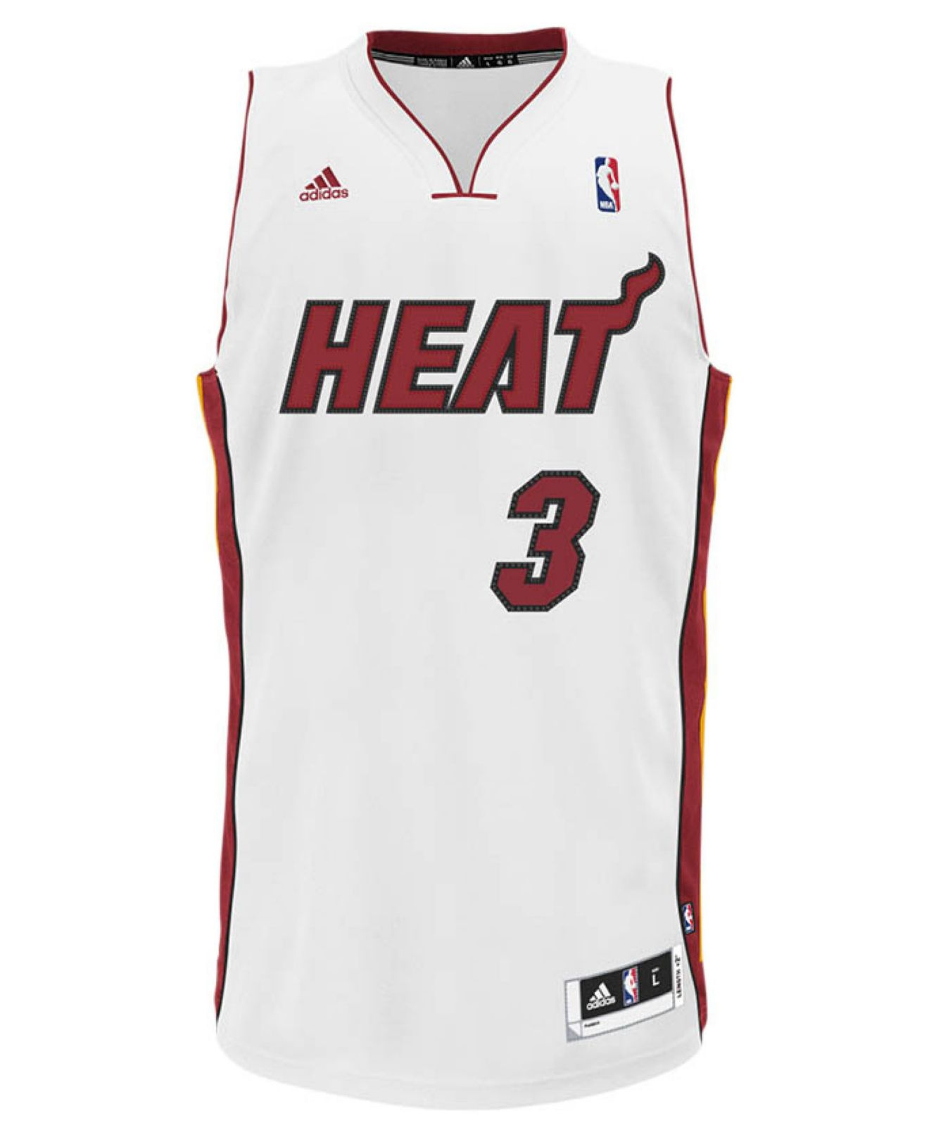 Lyst - Adidas Originals Men's Miami Heat Dwyane Wade Jersey in White ...