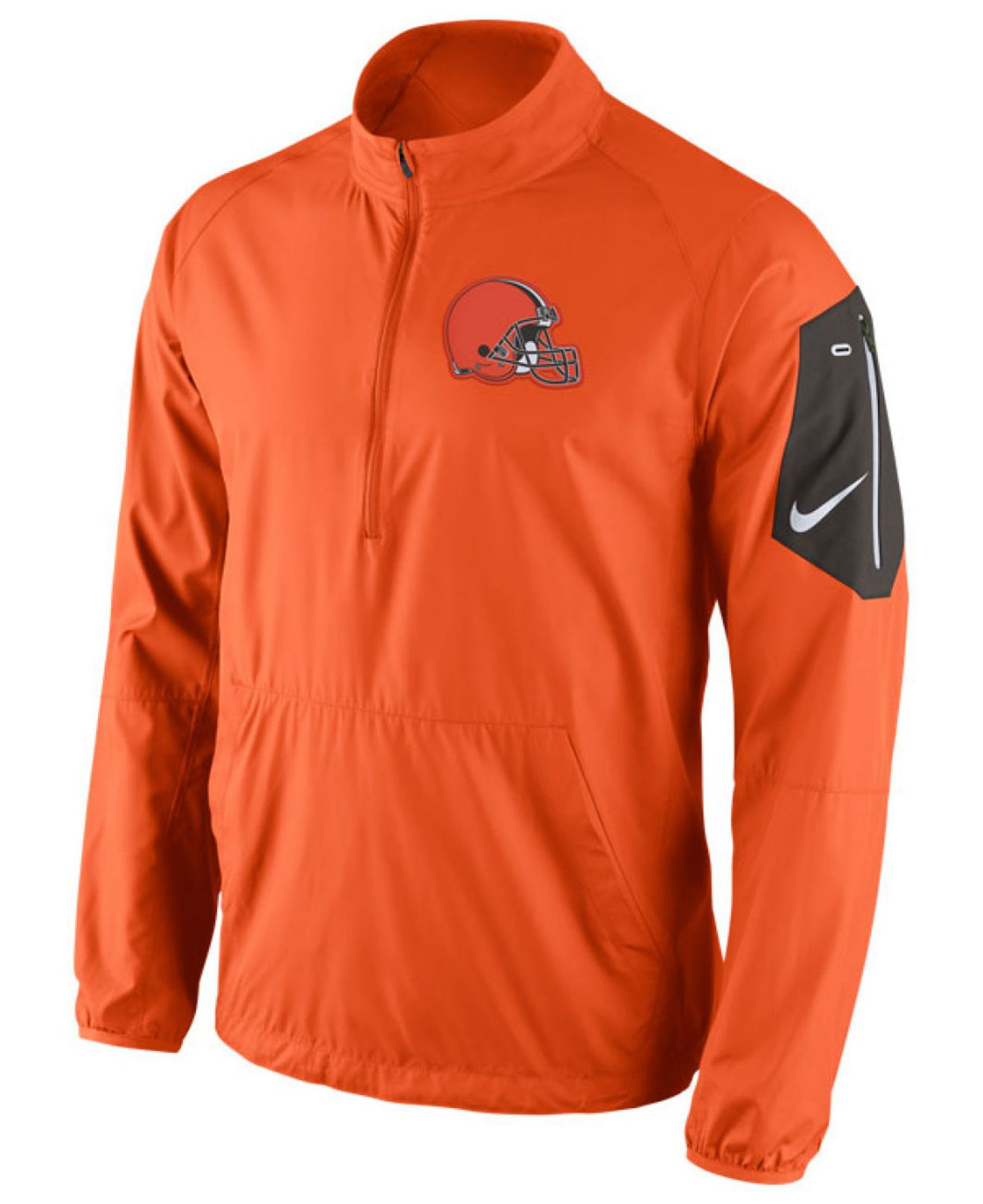 Lyst - Nike Men's Cleveland Browns Lockdown Half-zip Jacket in Orange ...