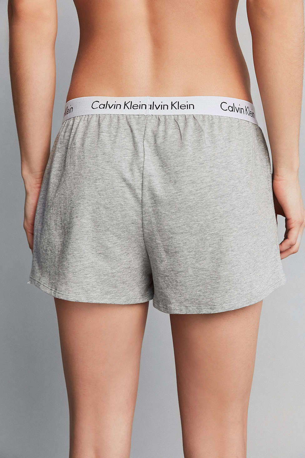 Lyst - Calvin Klein Logo Lounge Shorts in Gray