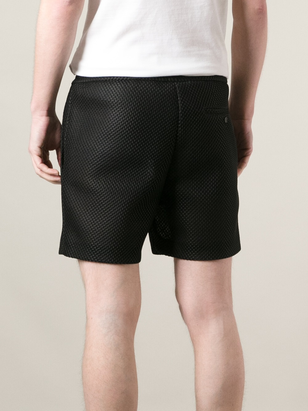 Lyst - Neil Barrett Patterned Track Shorts in Black for Men