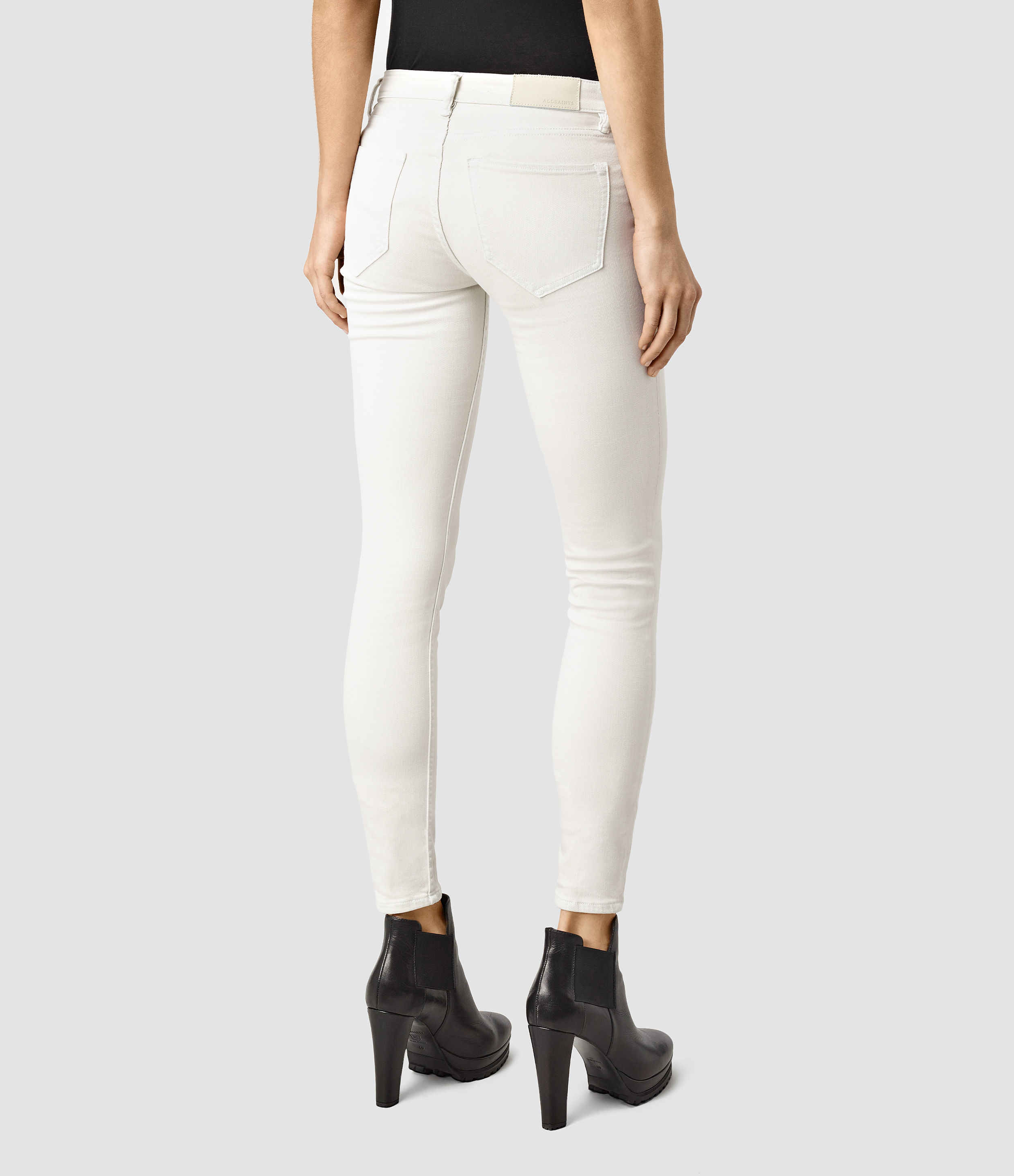 Lyst Allsaints Mast Garment Dye Jeans / Chalk White Usa Usa in White