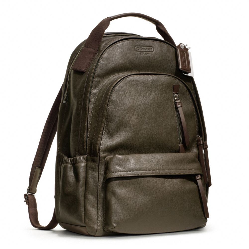 Lyst - Coach Thompson Leather Backpack in Brown for Men