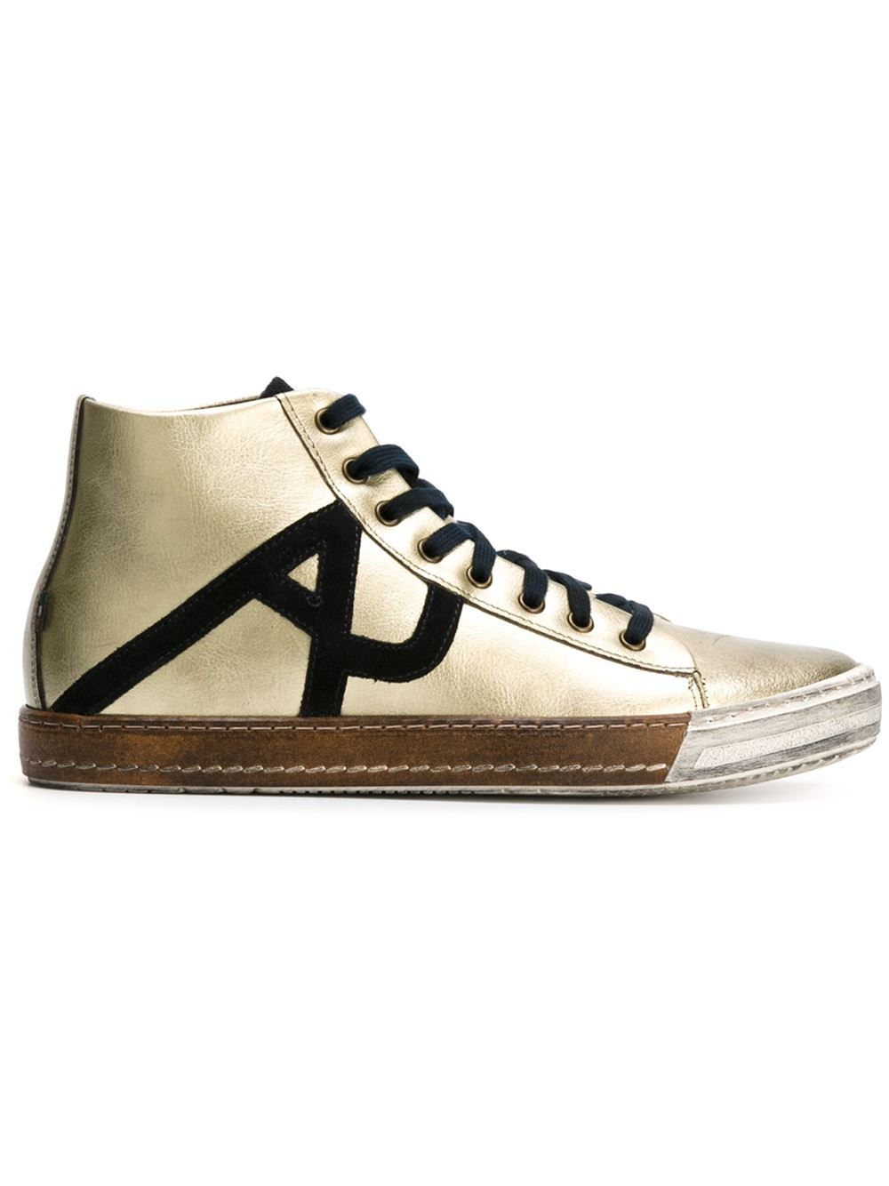 armani jeans high top sneakers