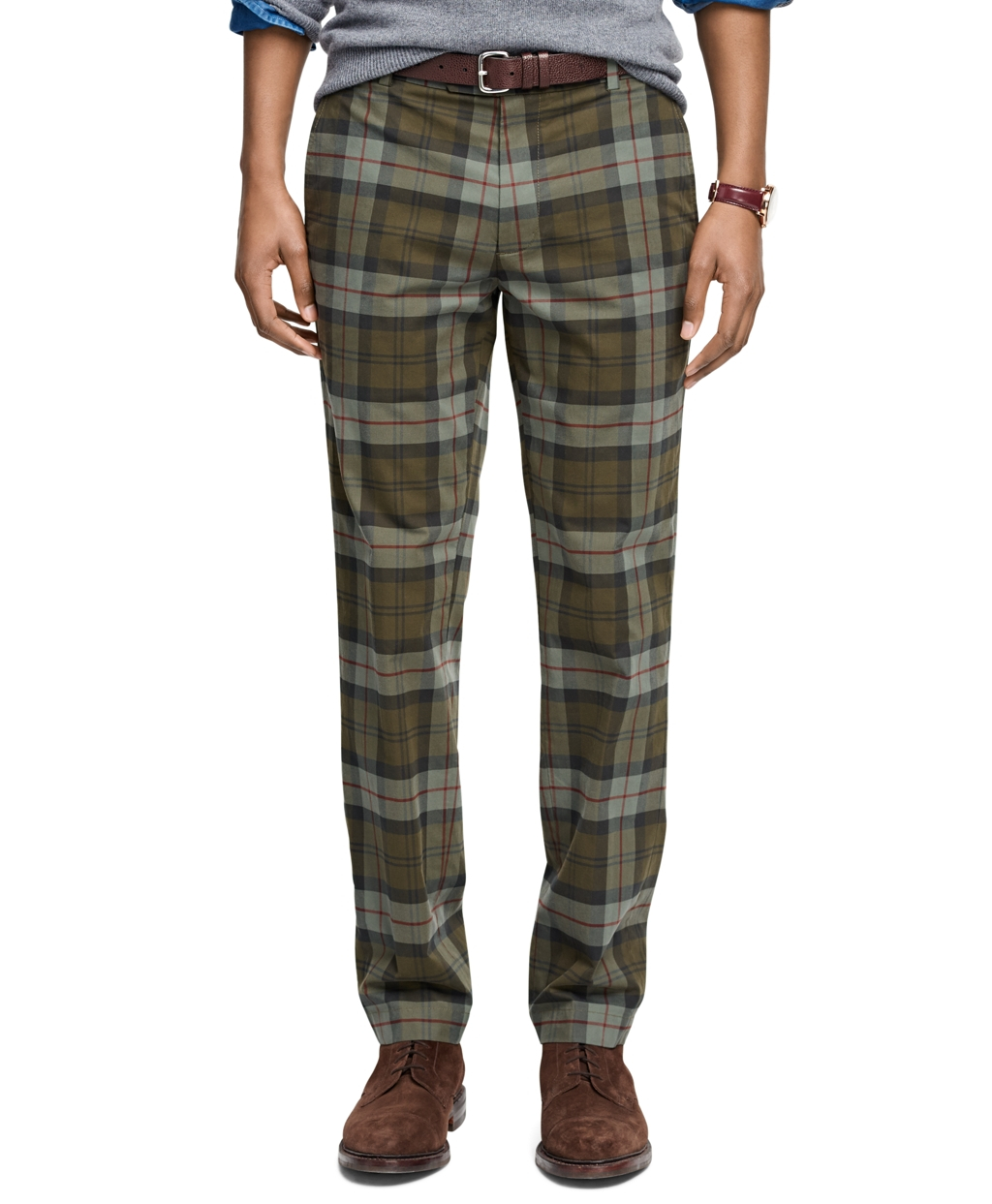 Lyst - Brooks Brothers Milano Fit Tartan Pants in Green for Men