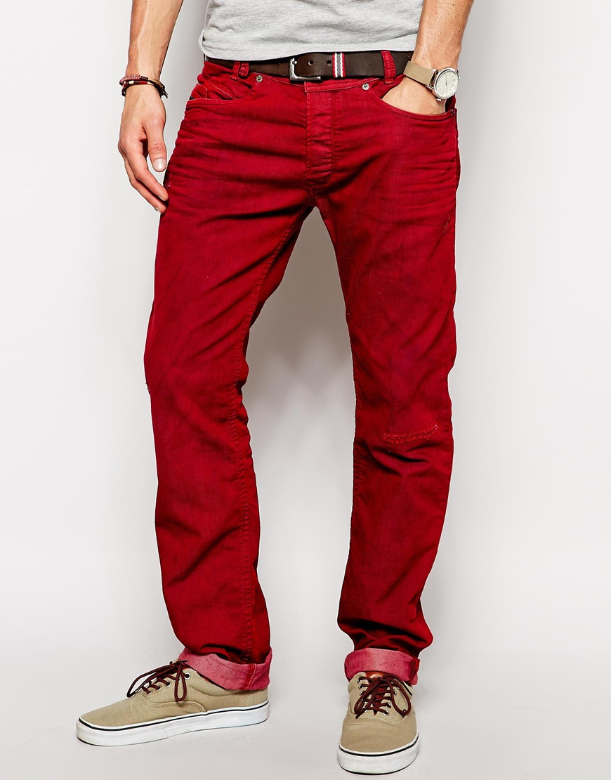 red vinyl pants mens