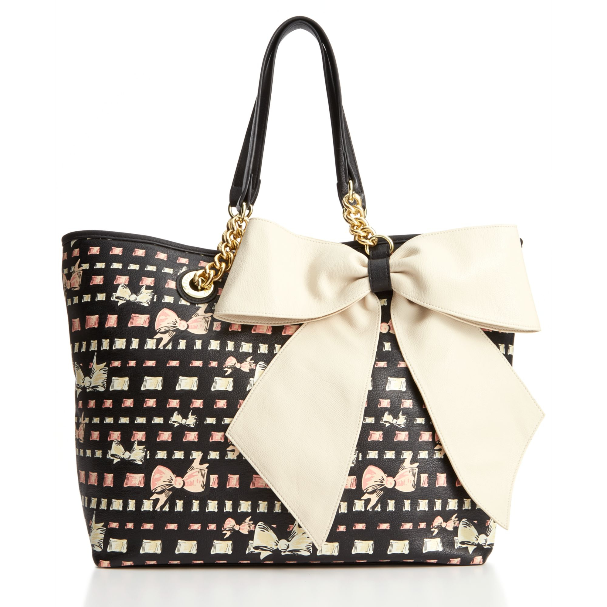 Lyst - Betsey Johnson Bowtastic Tote in Brown