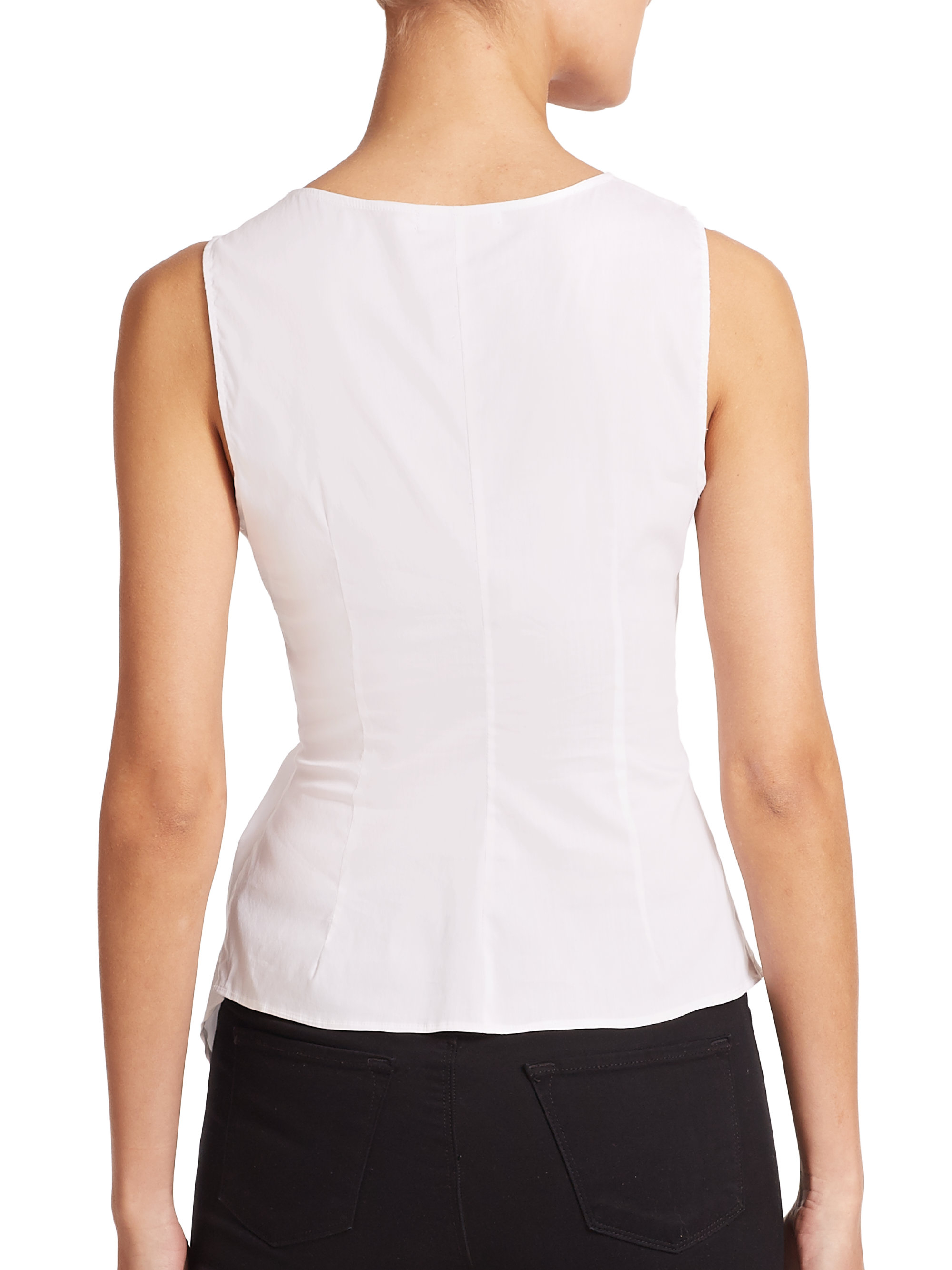 white sleeveless top womens