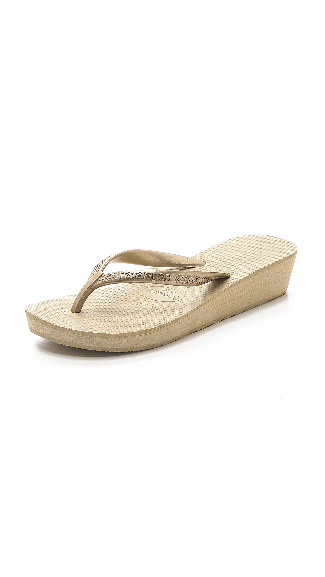 Havaianas High Light Wedge Flip Flop in Gray | Lyst