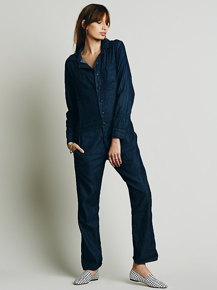 Lyst Free People Mechanic Jumpsuit in Blue