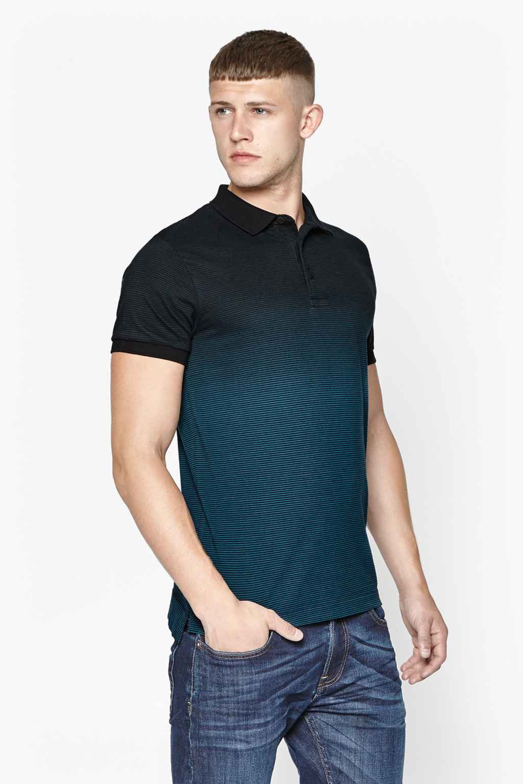 dip dye polo shirt