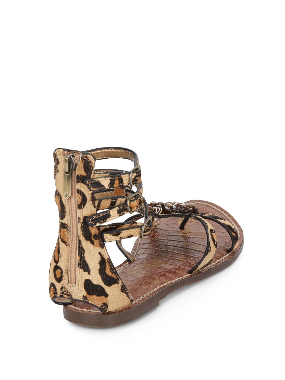 Lyst - Sam Edelman Giada Beaded Calf Hair Sandals