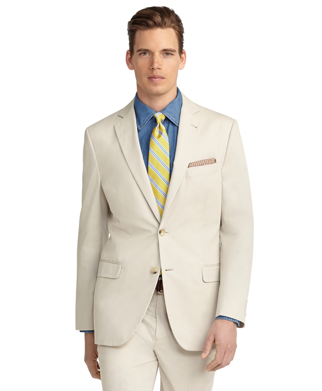 Lyst - Brooks Brothers Italian Cotton Fitzgerald Suit in Natural for Men