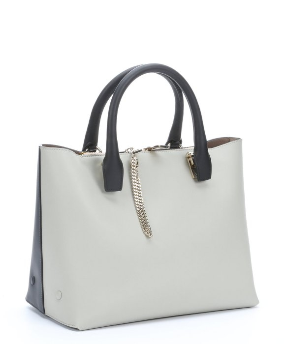blue chloe handbag - Chlo�� Marshmallow Grey And Black Leather Top Handle Tote in Gray ...