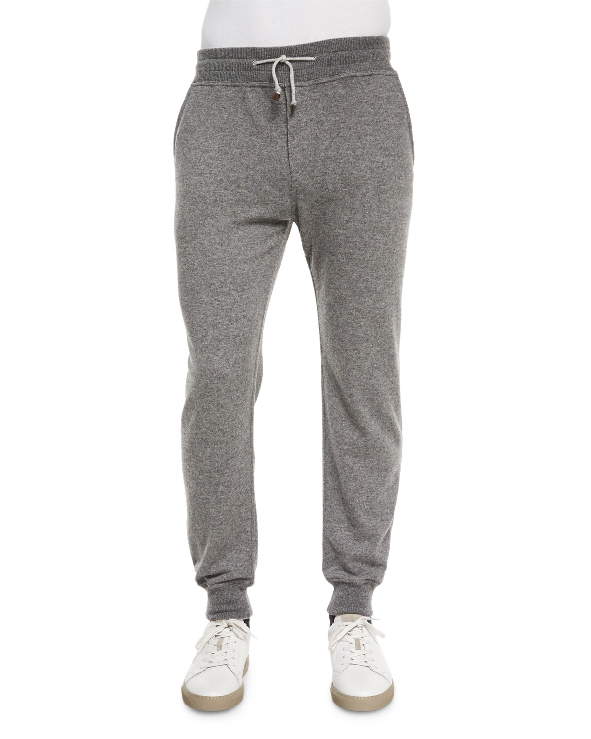 Lyst - Brunello cucinelli Cashmere Knit Jogger Pants in Gray for Men