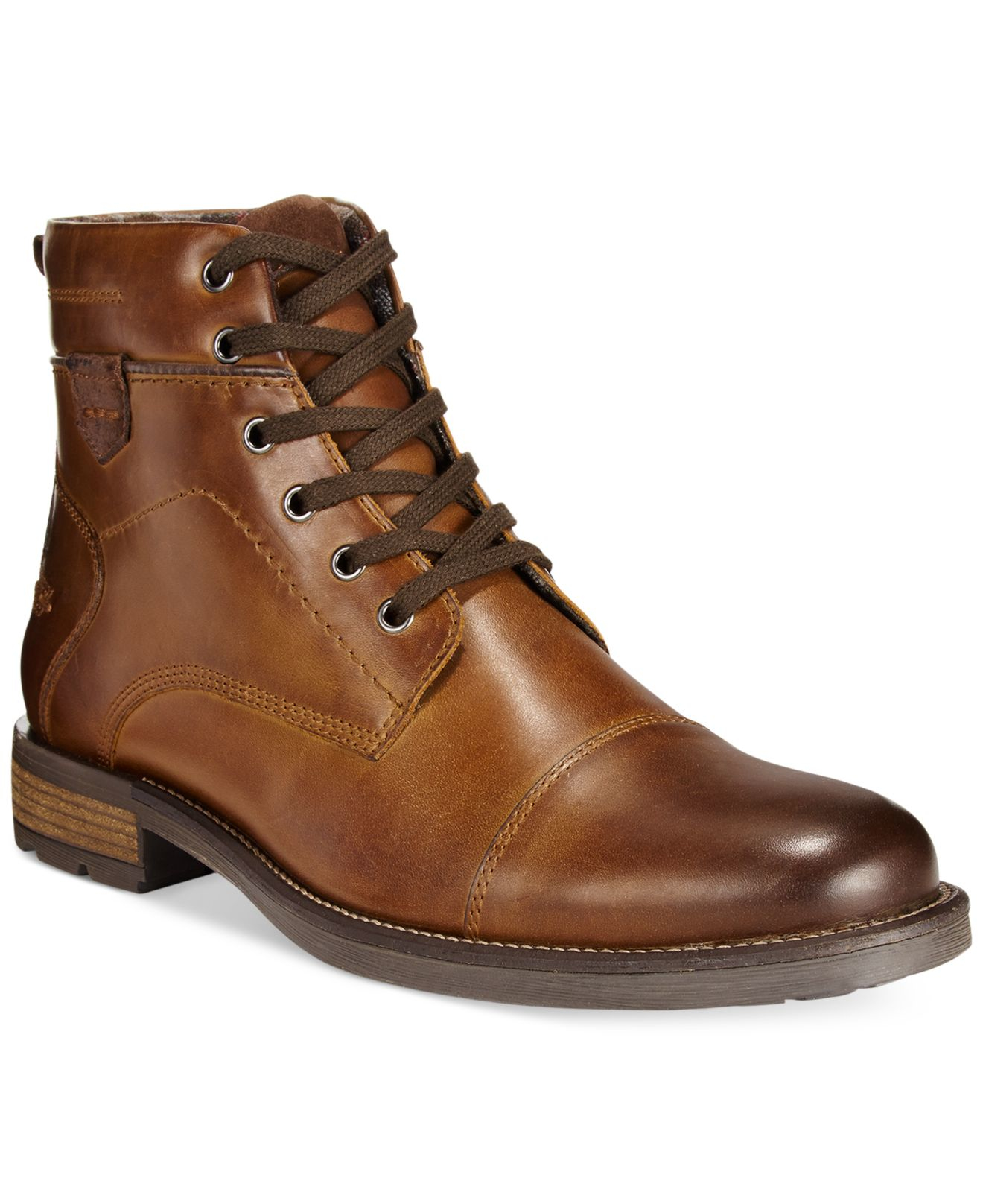 Alfani Jack Cap Toe Boots, Only At Macy's in Brown for Men - Save 34% | Lyst