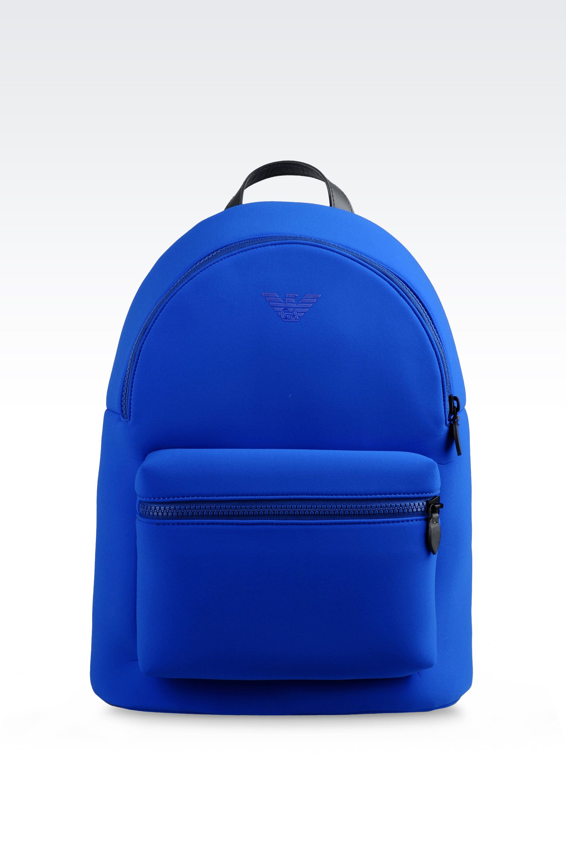 Emporio armani Runway Backpack In Neoprene in Blue for Men (Bright blue ...